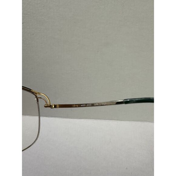 Vintage Tura Mod 433 Gold Oval Half-Rimmed 53 17 Metal glasses Frames Japan - Picture 10 of 12